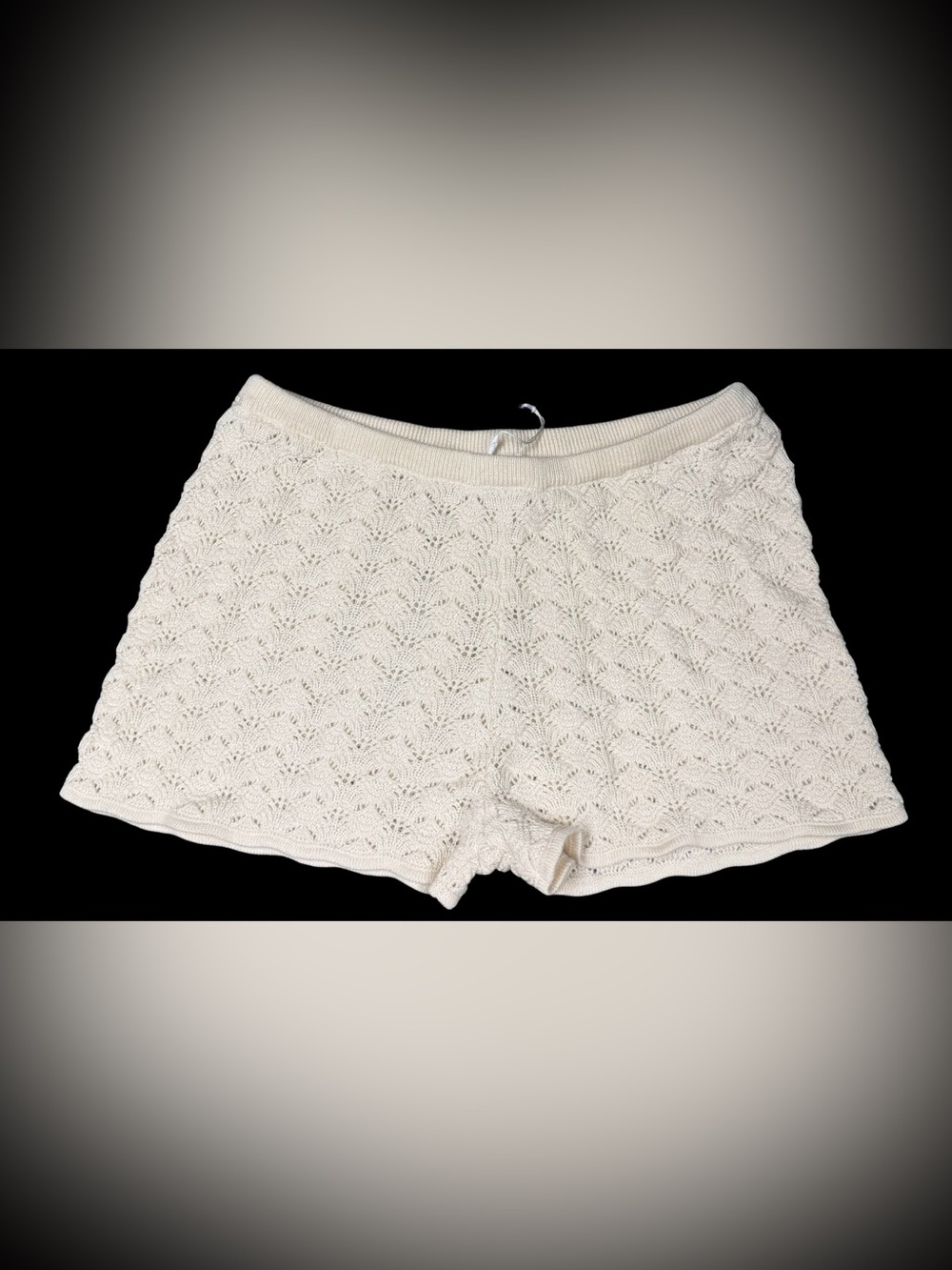 Florence by Mills women’s small body hugging crochet shorts swimsuit cover-up - Picture 3 of 7